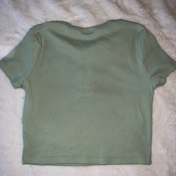 mint green shirt with buttons medium sized - Picture 2 of 4